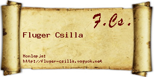 Fluger Csilla névjegykártya